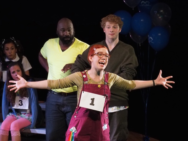 The 25th Annual Putnam County Spelling Bee - Princeton Festival - Jerrial Young as Mitch Mahoney, Jamie Green as Leaf Coney Bear, and Amanda Berry as Schwartzand Grubbeniere
